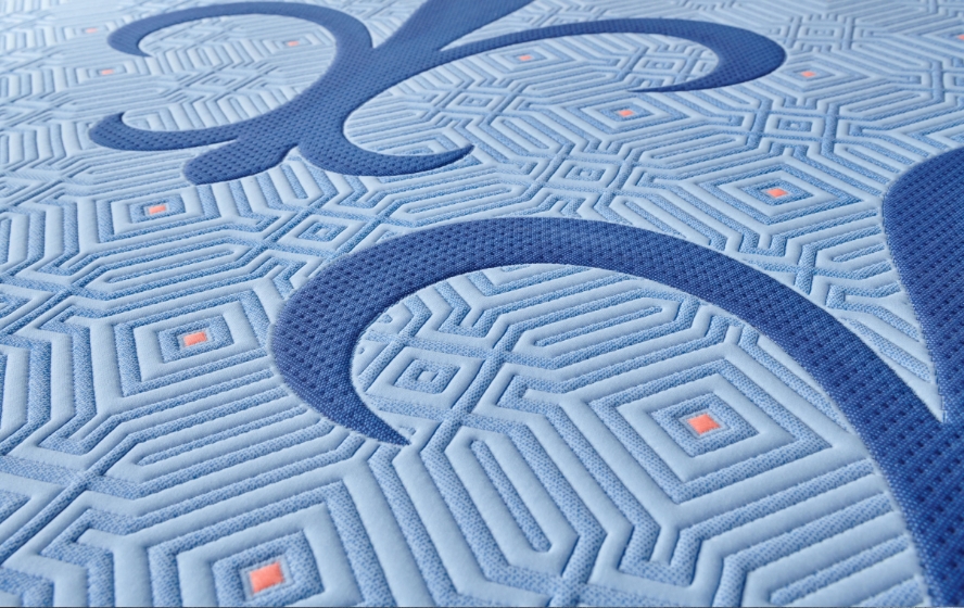 Closeup shot of Stearns & Foster mattress pattern